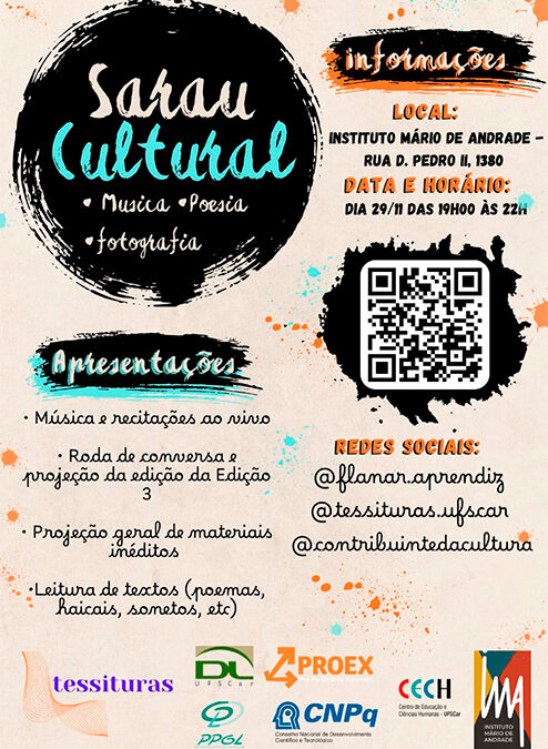 O Instituto Mário de Andrade e Projeto Flanar Aprendiz convidam:
